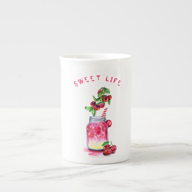 Jus de cerise Boire Fruits Mug (Devant)