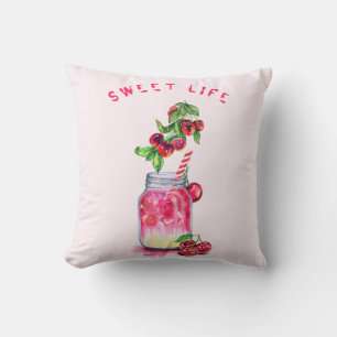 Jus de cerise Cool Boire Fruits Jeter Oreiller