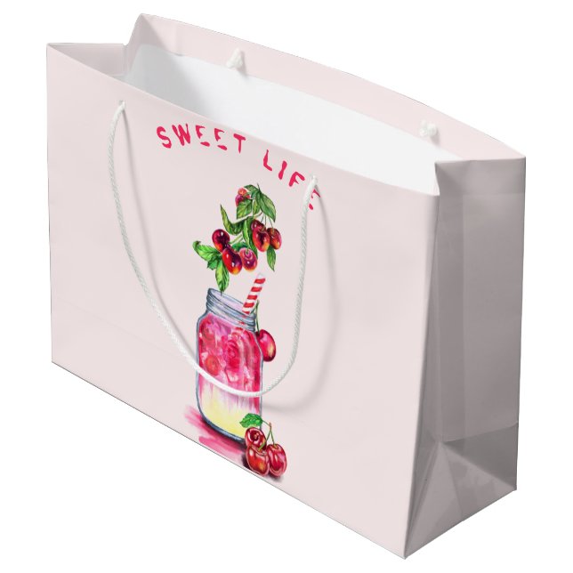 Jus de cerise sucré Cool Boire Fruits Sac cadeau (Dos Angle)
