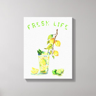Jus de citron Boire Citrons toile Imprimer