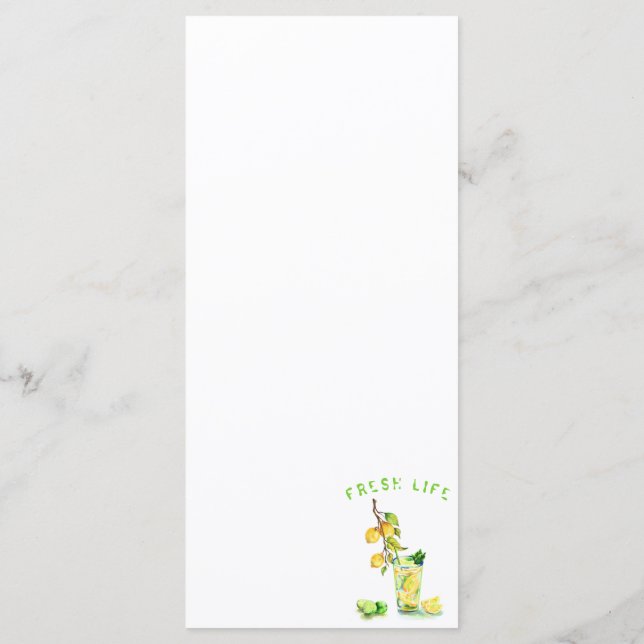 Jus de citron frais Cool Boire Lemonade Menu d'été (Dos)