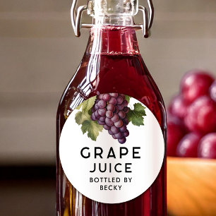 Jus de raisin rouge maison en conserve étiquette