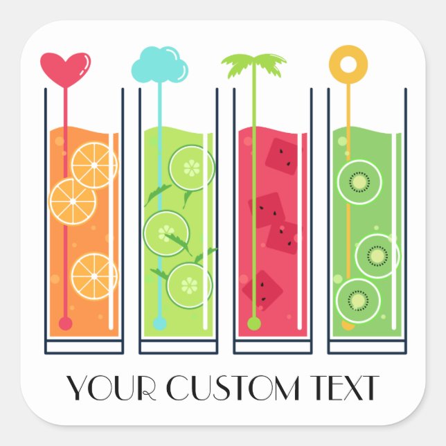 Jus d'été stickers texte personnalisé (Devant)