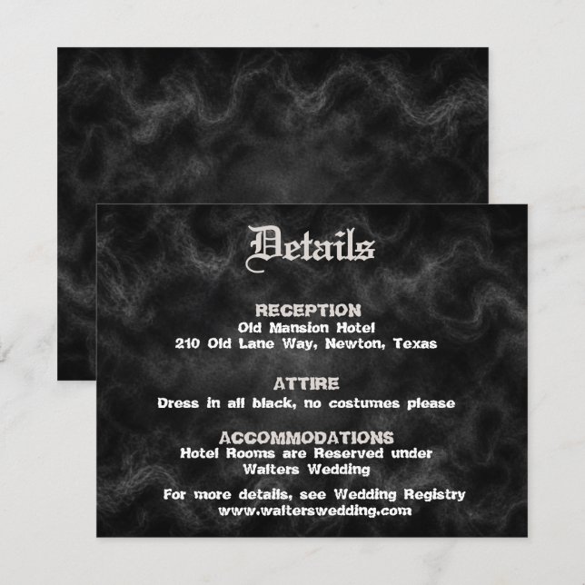 Jusqu'à ce que la mort nous sépare Carte de répons (Devant / Derrière)