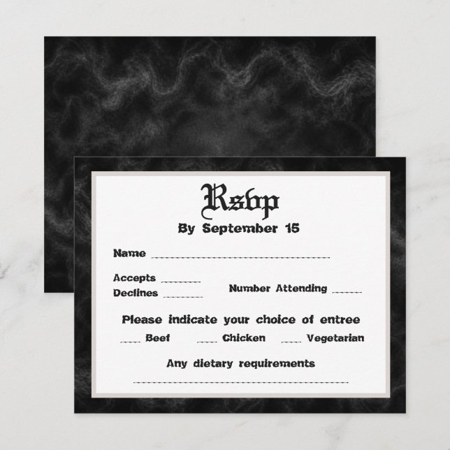 Jusqu'à ce que la mort nous sépare Carte de répons (Devant / Derrière)