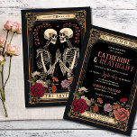 Jusqu'à ce que la mort nous sépare | Faire-part de<br><div class="desc">Voici le "Till Death Do Us Part" Tarot Skeleton Love faire-part de mariage 2, où les mondes mystiques de tarot et la romance d'un couple squelette se rassemblent sans heurts. Insufflée du charme intrigant des symboles Tarot, cette invitation ajoute un air de mystique à vos festivités mariages. Malgré l'appariement inhabituel,...</div>