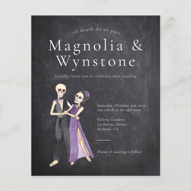 'Jusqu'à ce que la mort nous sépare Skeleton Faire (Devant)