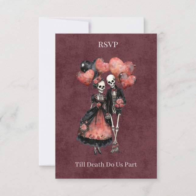 Jusqu'à ce que la mort nous sépare Squelette RSVP (Devant)