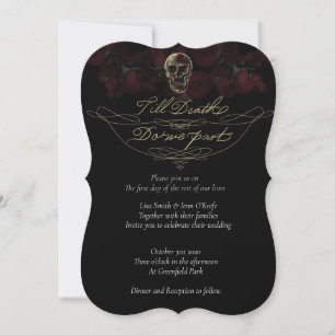Jusqu'à la mort des invitations de mariage
