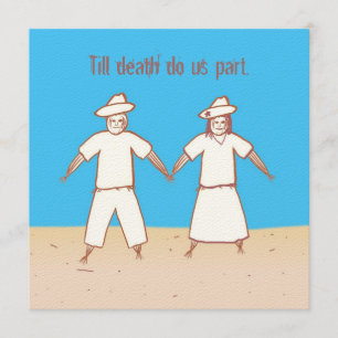 Jusqu'à la mort faites-nous faire-part de mariage