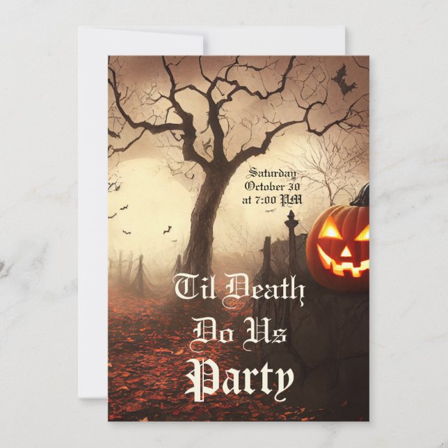 Jusqu'à la mort Fêtons-nous Halloween Invitation (Devant)
