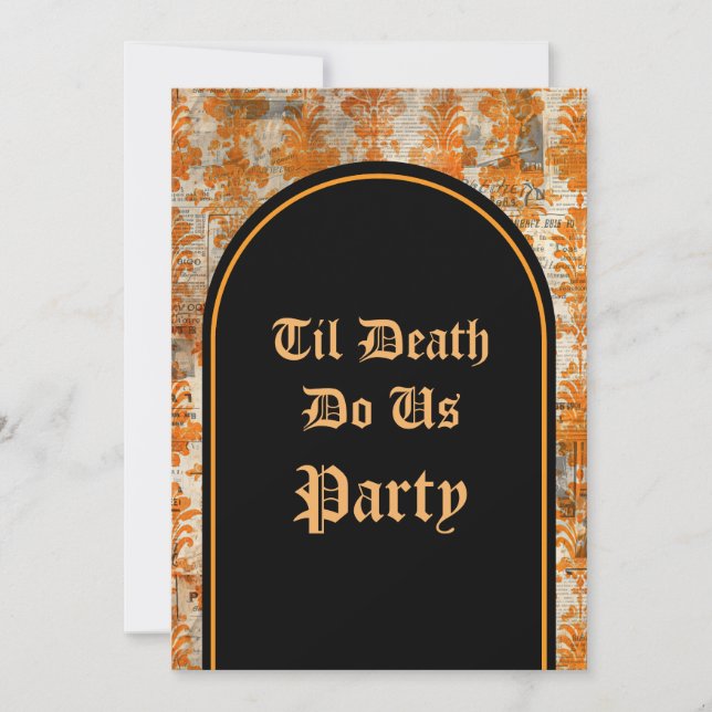 Jusqu'à la mort Fêtons-nous Halloween Invitation (Devant)