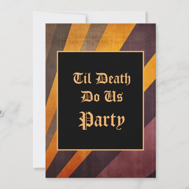 Jusqu'à la mort Fêtons-nous Halloween Invitation (Devant)