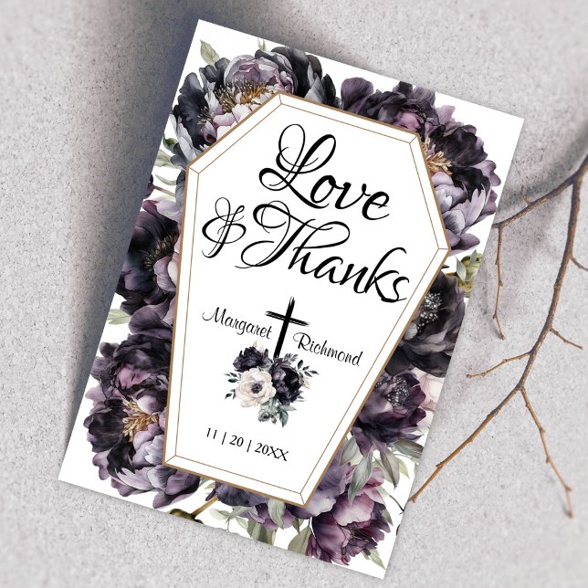 Jusqu'à la mort | Peonies noires gothiques Merci d (Créateur téléchargé)