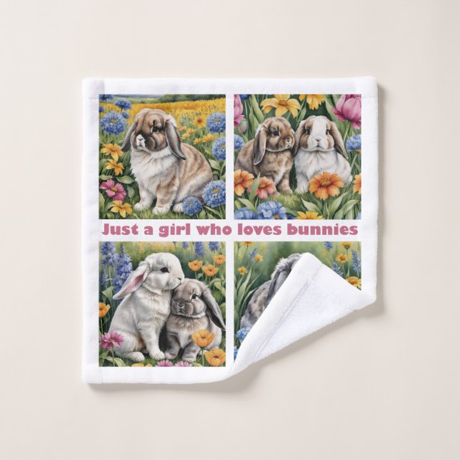 Just a girl who loves bunnies (Gant de toilette)