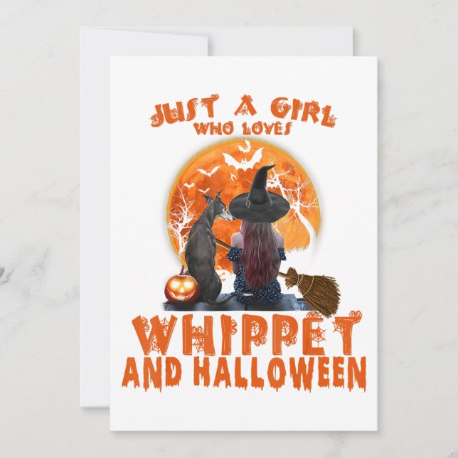 Just A Girl Who Loves Whippet Dog And Halloween (Devant)