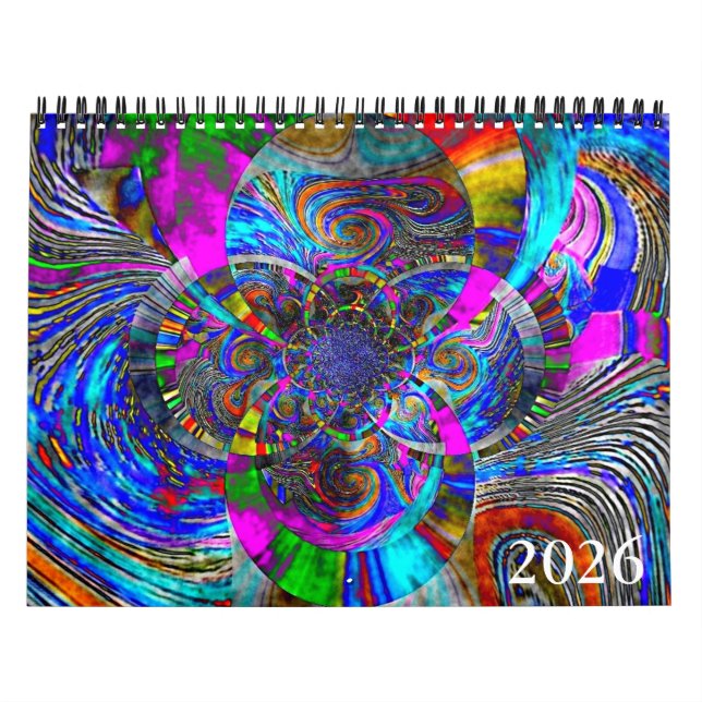"Just Give Me Color" (Deux pages) Calendrier 2026 (Protection)