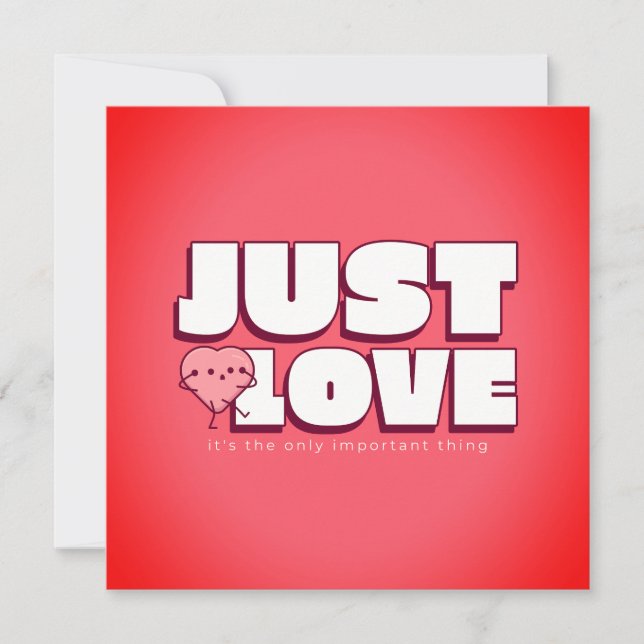 JUST LOVE - La seule carte importante (Devant)