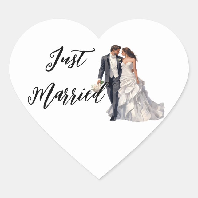 Just Married Sticker (Devant)