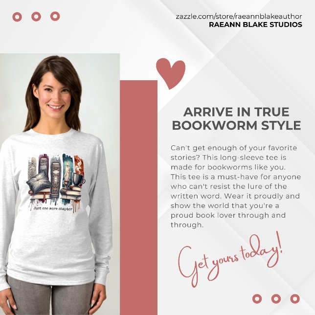 Just One More Chapter Basic Long-sleeve T-Shirt (Créateur téléchargé)