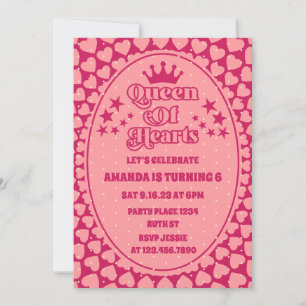 Just Peachy Queen of Heart Invitation d'anniversai