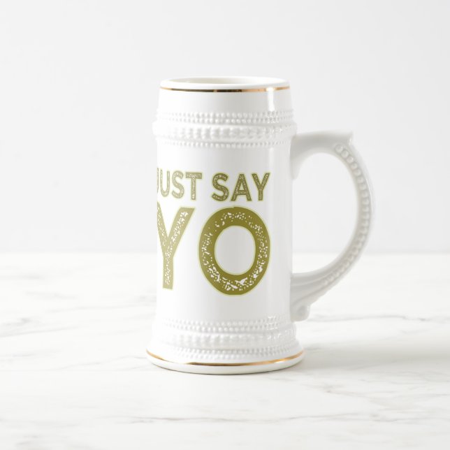 Just Say YO tasse - choisir style & couleur (Droite)