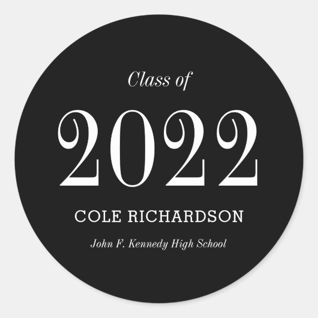 Just Timeles Graduation Stickers or Envelope Seals (Devant)