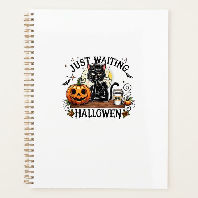 Juste à attendre pour Halloween Black Cat Lady Caf (Devant)