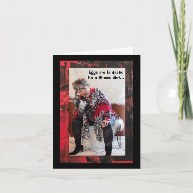 Juste des oeufs ou autre carte de voeux pliée (Devant)