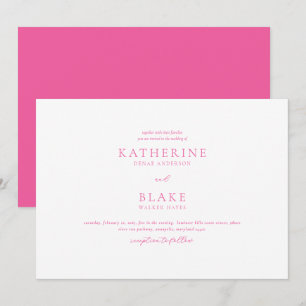 Juste deux d'entre nous Faire-part de mariage rose