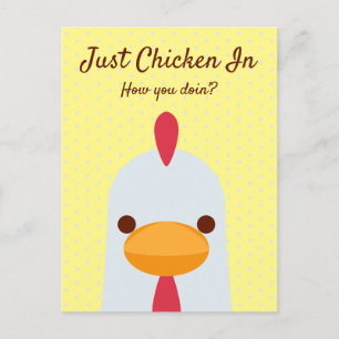 Juste Du Poulet Dans Funny Hello Carte Postale