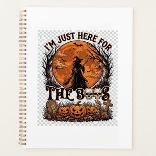 Juste ici Boos Halloween Sorcière Lune Citrouilles