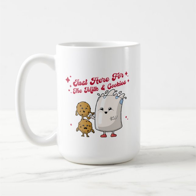 Juste Ici Pour Le Lait & Cookies Holiday Mug (Gauche)