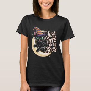Juste Ici Pour Le T-Shirt Chat Noir Drôle Boos   C
