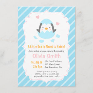 Juste invitations hachées mignonnes de baby shower