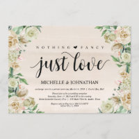 Juste l'amour, carte d'invitation pour réception d