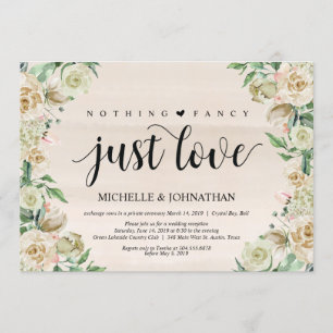 Juste l'amour, carte d'invitation pour réception d