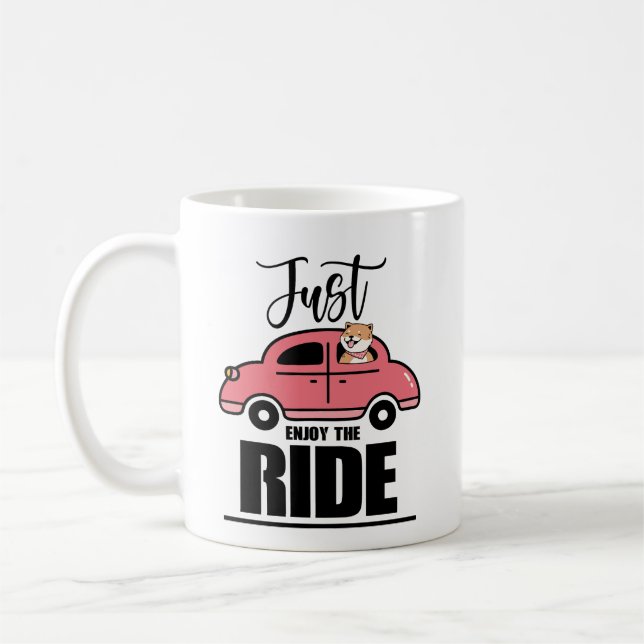 Juste le long pour le ride Chien Mug - Amoureux de (Gauche)