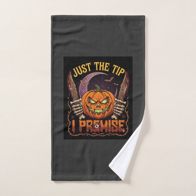 Juste l'extrémité prémisse Halloween Citrouille Co (Serviette à main)