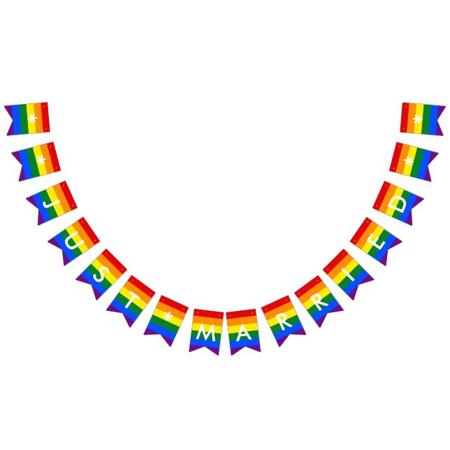 Juste Marié Arc-en-ciel Drapeau LGBT Pride Mariage (Tout)