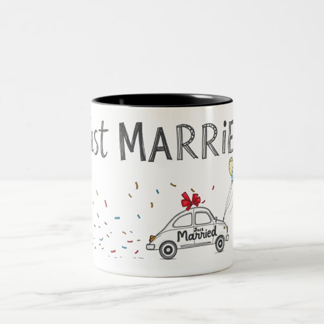 Juste Marié Célébration Design Mug (Centre)