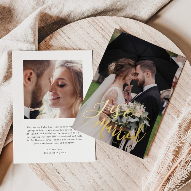 Juste Marié Main Lettré Mariage Faire-part (Créateur téléchargé)