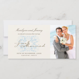 Juste marié Mariage de la culture Faire-part photo