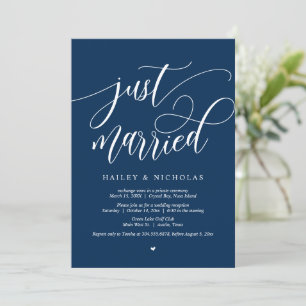 Juste marié, Mariage Elopement Party Invitation