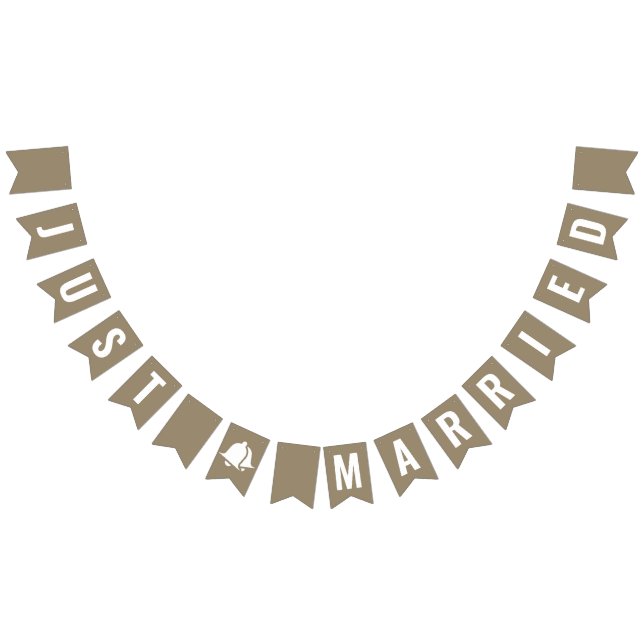 Juste Marié Neutre Beige Boho Drapeaux de Bunch (Tout)