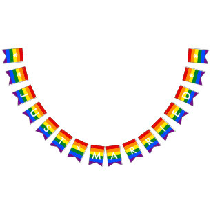 Juste noce mariée de fierté du drapeau LGBT