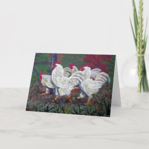 "Juste nous carte de voeux de poulets"