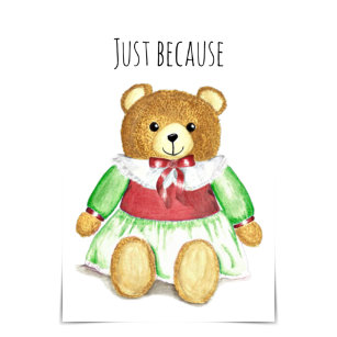 "Juste parce que" carte Oma Bear Hug