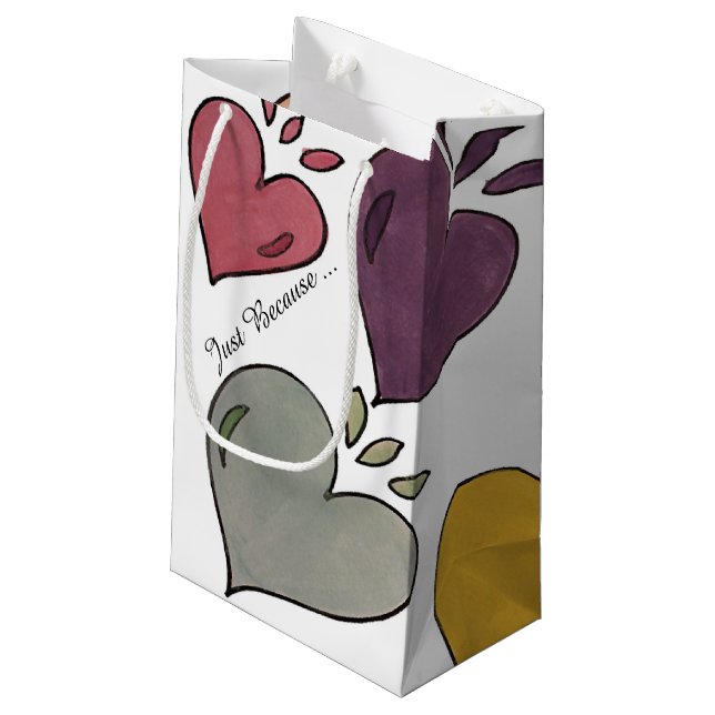 Juste Parce Que Sacs Cadeaux Coeur (Dos Angle)