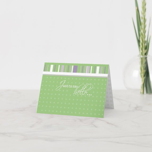 Juste pour dire bonjour carte (Devant)